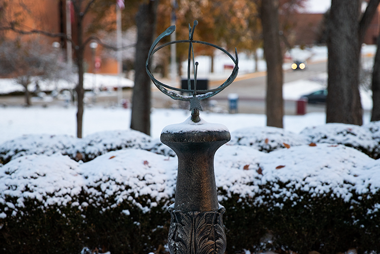a sculpture on the IU Southeast campus